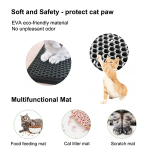 Tapis de litière pour chat en mousse EVA double couche de taille XL Tapis imperméables pour animaux de compagnie pour chiens chats Tapis à gratter écologiques lavables à la main - Product Image 3