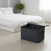 Boîte de rangement à chaussures à 24 compartiments recouverte de tissu non tissé, design moderne, pour sous-vêtements, soutien-gorge, chaussettes, sac de rangement pour la maison, grande capacité