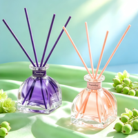 Flacon diffuseur de parfum en verre transparent au design élégant et unique, vide, 50 ml, 100 ml, 150 ml, 250 ml, pour huile parfumée, décoration d'hôtel
