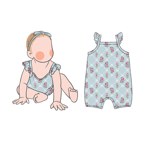 Özel Tasarım Bebek Tulumu Sıcak Fırsat Süt Proteini Kumaşlı Yazlık Fırfırlı Kolsuz Esnek Bebek Tulumu Bebek Sporları İçin Uygun - Product Image 3
