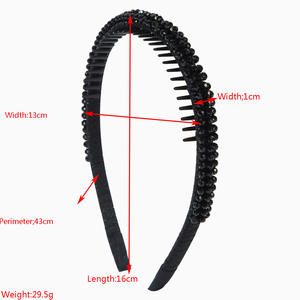 Bandeau antidérapant à dents en cristal, en tissu extensible, design torsadé, respectueux des cheveux, pour le lavage du visage - Product Image 3