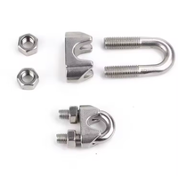 Collier de serrage en U galvanisé robuste avec écrous et rondelles DIN 3570 pour fixation d'échappement automobile et de plomberie