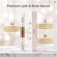 Sérum de croissance des cils et des sourcils à double tête, formule peptide, allongeant, sans prostaglandine, certifié GMPC, marque privée, vente en gros