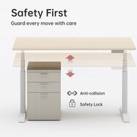 Bureau debout électrique moderne en métal avec fonction mémoire, hauteur réglable, poste de travail ergonomique pour ordinateur, pour bureau à domicile, blanc/noir