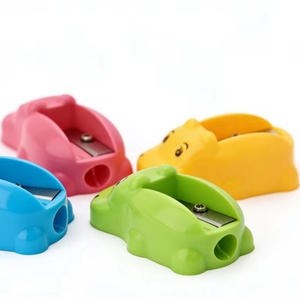 Taille-crayon manuel en plastique créatif en forme d'hippopotame, taille-crayon à un seul trou pour cadeaux - Product Image 1