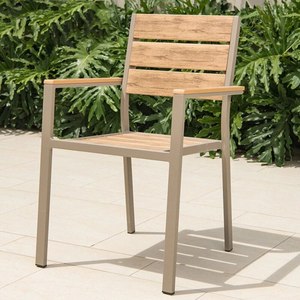 Sillas Silla de jardín de madera Muebles de exterior <span class=keywords><strong>Patio</strong></span> Sillas de jardín Asiento cómodo Juego de mesa de comedor de plástico Moderno 6PCS/<span class=keywords><strong>pila</strong></span> - Product Image 1