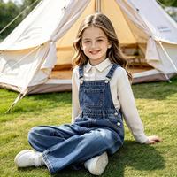 Salopette bleue moyenne Sprout avec pantalon à bretelles larges et amples et salopette pour enfants pour pique-nique du week-end