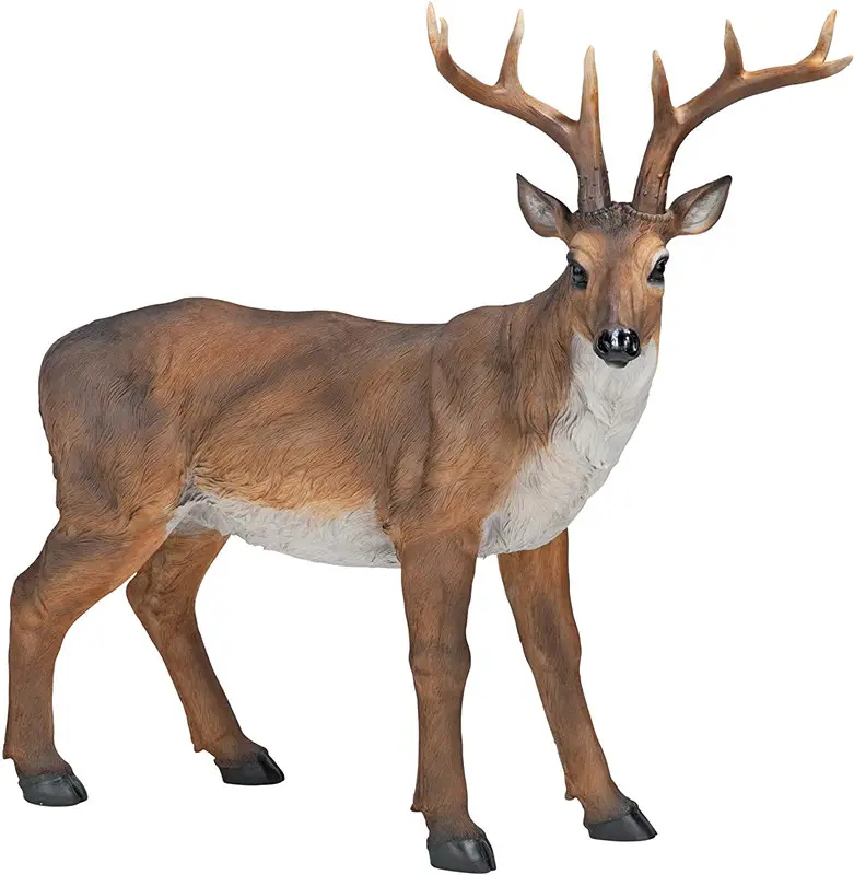 Polyresin deer Big Rack Buck Deer Garden Decoy Animal Statue, 28 Inch, Polyresin, Full Color