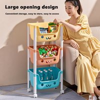 Organiseur de jouets pour enfants, armoires de rangement, meubles pour enfants, étagères en plastique pour bébés, supports et étagères de rangement de cuisine avec roulettes