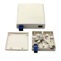 Caja de terminación de fibra óptica FTTH de 2 núcleos, mini, para montaje en pared interior, panel 86, 2 puertos, 1 terminal SC
