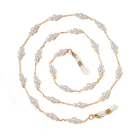 Chaîne de masque minimaliste en perles, cordon anti-perte multifonctionnel, chaîne de lunettes cœur coloré style européen et américain, bijou collier