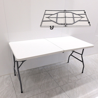 Senruihome Table pliante de 6 pieds Design moderne Tables de banquet légères de 6 pieds en plastique durable pour l'utilisation de villa d'entrée d'hôtel d'hôpital