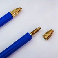 Crochet à Manche Bleu en Gros pour Fabrication de Perruques en Dentelle, Outils d'Extension Capillaire en Plastique et Accessoires de Perruques