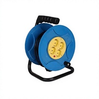 HAOYONG Soket Ekstensi Kabel Retractable Eropa dengan 4 Outlet 16A SDK Jaringan untuk Penggunaan Rumah Tangga/Serbaguna