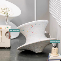 Fauteuil pivotant moderne antidérapant à 360 degrés, portable, pour extérieur, hôtel, salon, fauteuil d'appoint, fauteuil de loisirs pour enfants