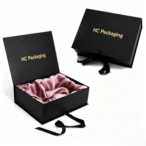 Custom Hair Extension Packaging Box Wholesale Magnetic Collapsible Gift Box Green Packaging Manufacturer Supplier Brand Owners - Product Image 1