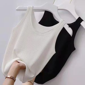 Top Corto de Punto Acanalado para Mujer, Personalizado con Etiqueta Privada, Sin Mangas, Casual, Suave, Estilo Urbano, Básico de Verano - Product Image 2
