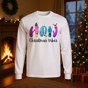 Dirty Christmas Vibes - Camiseta de manga larga con diseño navideño, humor para adultos, estilo travieso - Product Image 3