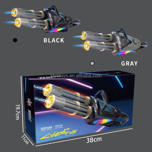 Puede conectarse botella de agua externa Gatling B /O pistola de agua recargable Luz de disparo pistola de agua eléctrica Gatling para niños - Product Image 6