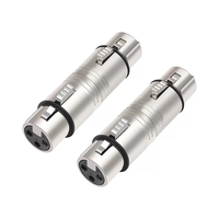 Connecteur XLR, adaptateur XLR 3 broches femelle vers XLR 3 broches femelle pour mélangeurs/microphones et amplificateurs