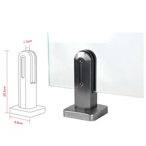 Abrazadera de clip de vidrio de barandilla de perfil de aluminio de lujo ligero moderno para barandilla de vidrio