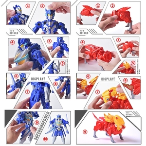 HY Toys Children <strong>Superman</strong> Transfiguration Man Armor Fit Toy Boy Sound and Light War Beast <strong>Robot</strong> Model Hand-made - Product Image 4