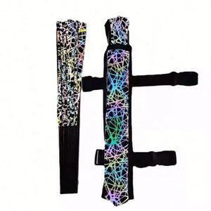 Nuevo Soporte para Abanico de Mano de Tela de Poliéster Ecológico de 13 Pulgadas con Logotipo Personalizado para Festivales, Fiestas y Eventos - Product Image 1