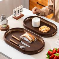 Plateau de service ovale jetable en bambou personnalisé avec logo pour soupe, thé et café – Vente en gros