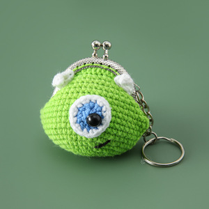 Handgemaakte Gehaakte 5Cm Garen Kleine Dierenklemzakjes Cartoon Dierenthema Kinderportemonnees Sleutelhanger Decoratieve Objecten - Product Image 5