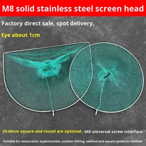 Rete da Pesca a Mano all'Ingrosso, Attrezzi da Pesca Cinesi, Rete da Pesca <span class=keywords><strong>Overshot</strong></span> con Manico in Acciaio Inox, Maglia da 20cm - Product Image 5