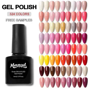 Private Label 324 Warna Gel Polandia Kustom Rendam Off Led Nail Polish Gel Nail Art Salon Uv Warna Gel Polandia