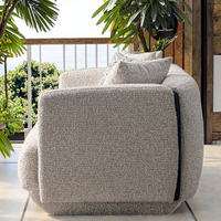 Canapé en tissu trois places de luxe léger, style moderne minimaliste, salon, balcon, canapé de détente pour petit appartement, entrepôt, hôtel, villa