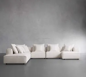 Italy Modern Style Luxury Villa Living Room Furniture Sofa Home Furniture High Quality l-Shape Modern Living Room Sofa Set