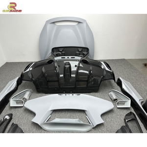 Kit de Conversión de Carrocería de Fibra de Carbono Estilo Pista para Ferrari 488 GTB 2015-2018, Parachoques, Capó, Alerón, Faldones Laterales, Ruedas - Product Image 5