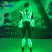 Costume de robot lumineux LED Future Warrior, armure lumineuse pour événements en club, rave, performance sur scène, cosplay