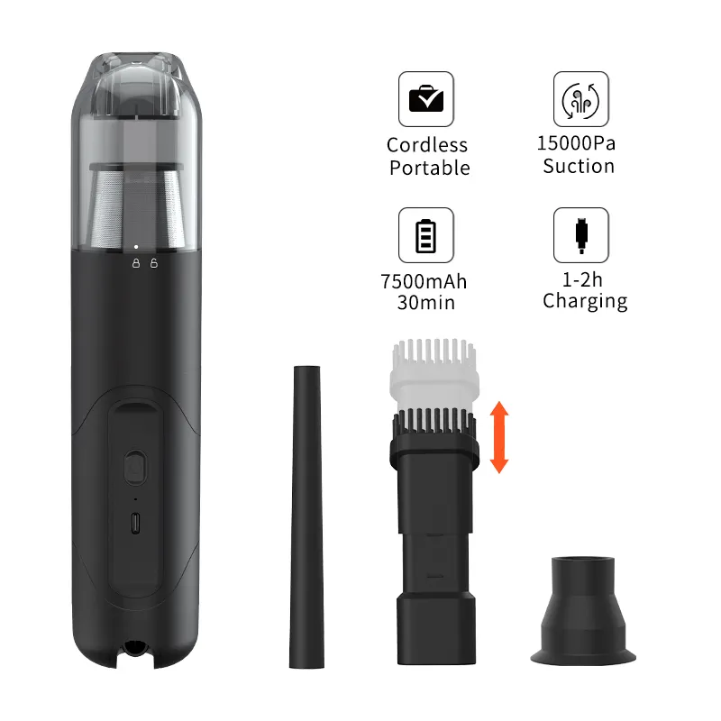 NEWO Powerful Suction Car Cordless Handheld Vacuum Cleaner hand Mini Vacuum Air Duster Hand Pump Brush Motor Dry
