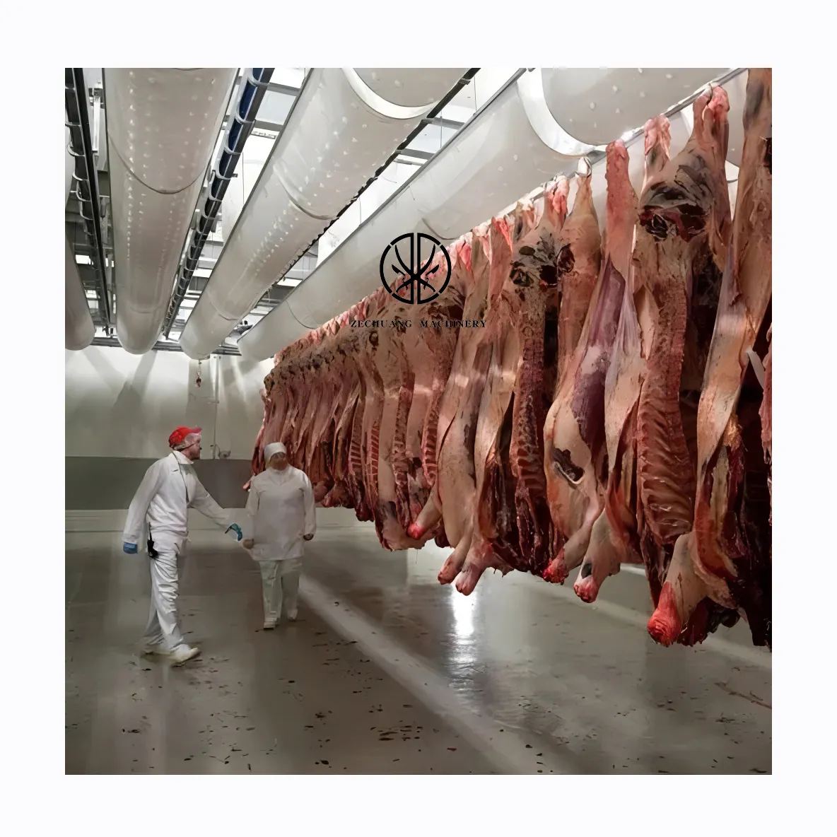 Halal Abattoir Equipment Cattle Butcher Tool Carcass Refrigeration Track Cow Slaughtering Stunning Machinery Line