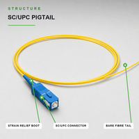 Câble de raccordement à fibre optique SC UPC monomode simplex jaune pour OLT et boîtier de distribution