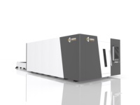 Machine de découpe laser fibre CNC entièrement fermée avec plateforme d'échange automatique pour tôles métalliques, avec couvercle de protection, 6000W 12000W 20000W