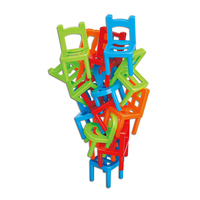 Jeu de société en plastique pour l'éveil des enfants : Chaises empilables DIY pour l'équilibre, jouets éducatifs pour la petite enfance en promotion