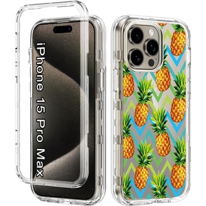 Dứa thiết kế ba lớp Heavy Duty trường hợp điện thoại cho <span class=keywords><strong>Iphone</strong></span> 13 14 15 15 Pro Max - Product Image 1