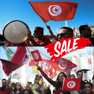 Bandera Personalizada de la Selección de Fútbol de Túnez, Bandera de Animación para Fanáticos, Chal con Bandera, Jugadores Tunecinos Agitando Banderas, Partido de Fútbol - Product Image 2