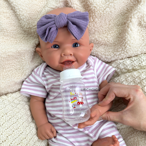 Cara sonriente suave 19 pulgadas 47Cm silicona sólida completa ojos abiertos <span class=keywords><strong>Reborn</strong></span> Baby Gir beber agua con una botella de bebé <span class=keywords><strong>para</strong></span> niños pequeños juguete - Product Image 1