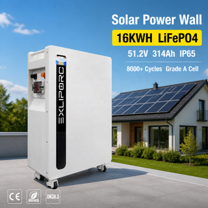 แบตเตอรี่ Power Wall 16kWh 51.2V 314Ah LiFePO4 IP65 RS485 CAN ระบบสำรองไฟบ้านทั้งหลังแบบออฟกริดสำหรับเก็บพลังงานแสงอาทิตย์ - Product Image 1
