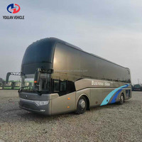 Autocars de transport de luxe d'occasion à double étage avec toilettes, conduite à droite, fabriqués en Chine