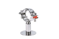 Support de fixation flexible forgé en acier inoxydable 201 304 316 basse pression avec disque de base et pince de suspension, couleur argent, garantie 1 an