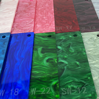 JERY DIY Découpe au laser Planche à paillettes Verre organique Perle brillante Feuille acrylique nacrée
