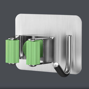 جديد نمط محتملة الحائط ممسحة هوك المنظم رفوف مكنسة و الفولاذ المقاوم للصدأ سيليكون حامل ممسحة الرف هوك - Product Image 5