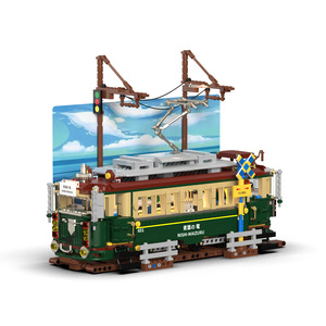 HUIYOYOYI H1018 1953 Pezzi Set di Costruzioni <span class=keywords><strong>Tram</strong></span> Giapponese Nostalgico Luminoso, Modellino Tecnico in Plastica, Regalo Moderno per le Feste - Product Image 1