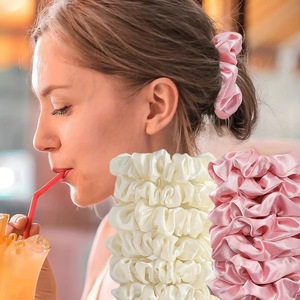 New Simple Solid Color Fabric Exaggerated <b>Headband</b> Exquisite Women's High Elasticity Ponytail <b>Headband</b> Wholesale Jewelry Trendy - Product Image 1
